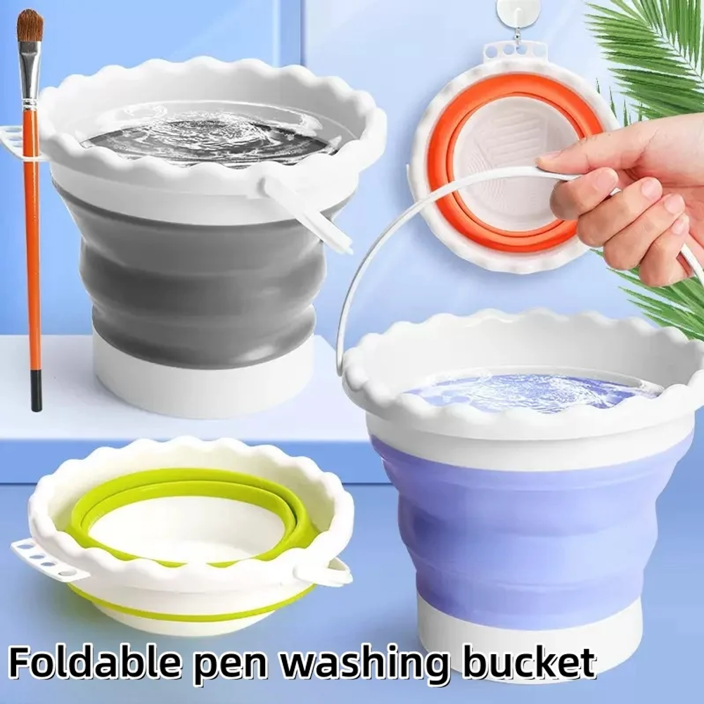 Art & Craft Village Pondicherry - Collapsible Foldable Paint Brush Water Bucket