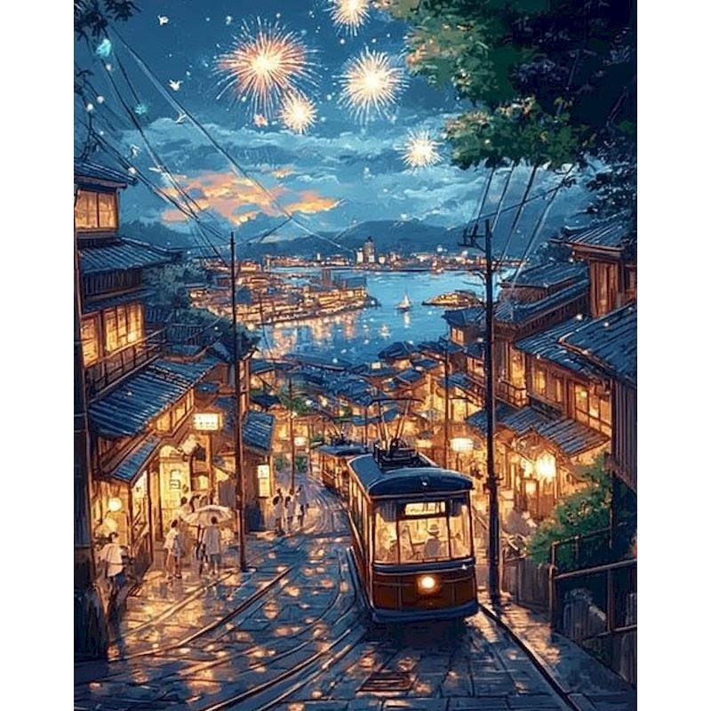 Art Craft Night - Night View 5d Diamond Painting Painting