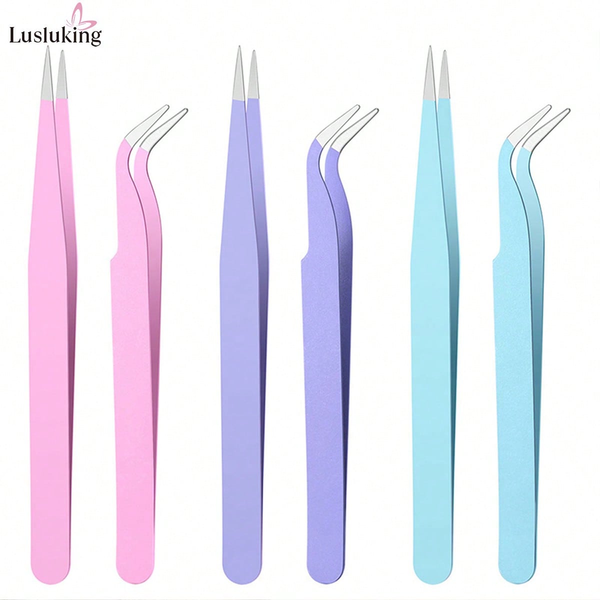 Craft Art Set - LUSLUKING Nail Art Tweezers Set, Stainless