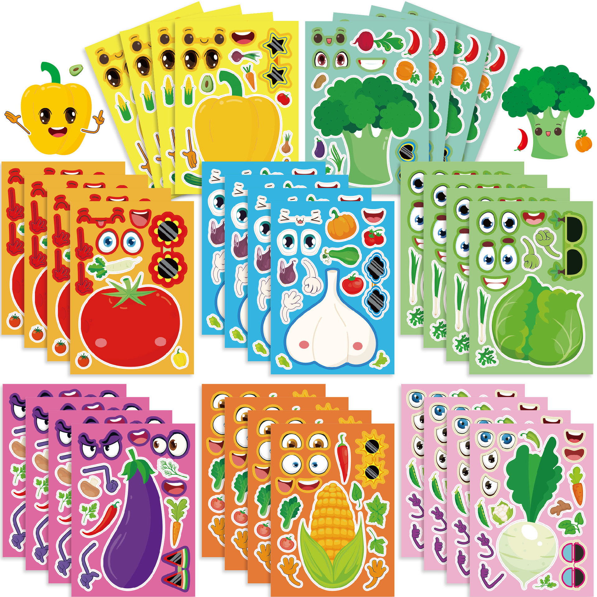 Art And Craft Vegetable - 16Sheets Make Your Own Fruits and