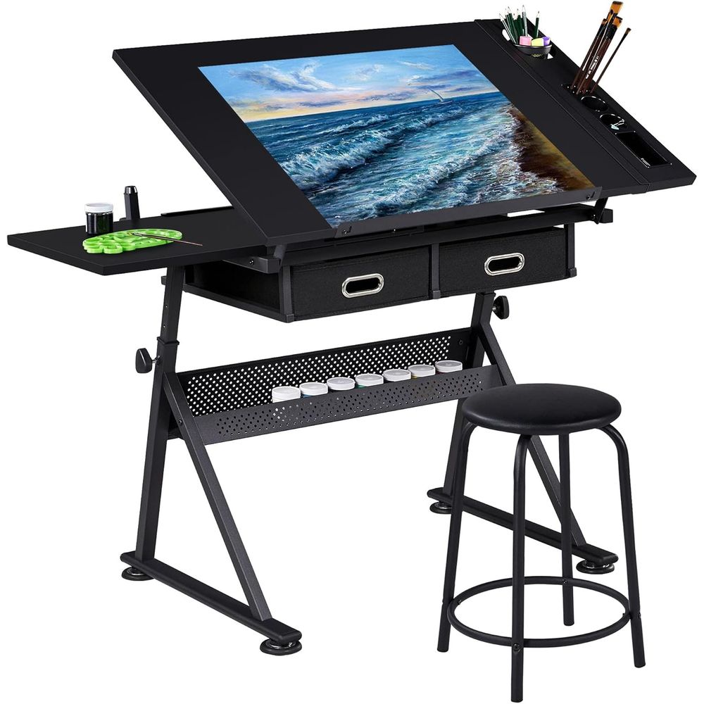 Art & Craft Village Pondicherry - Drafting Table for Artists, Height Adjustable