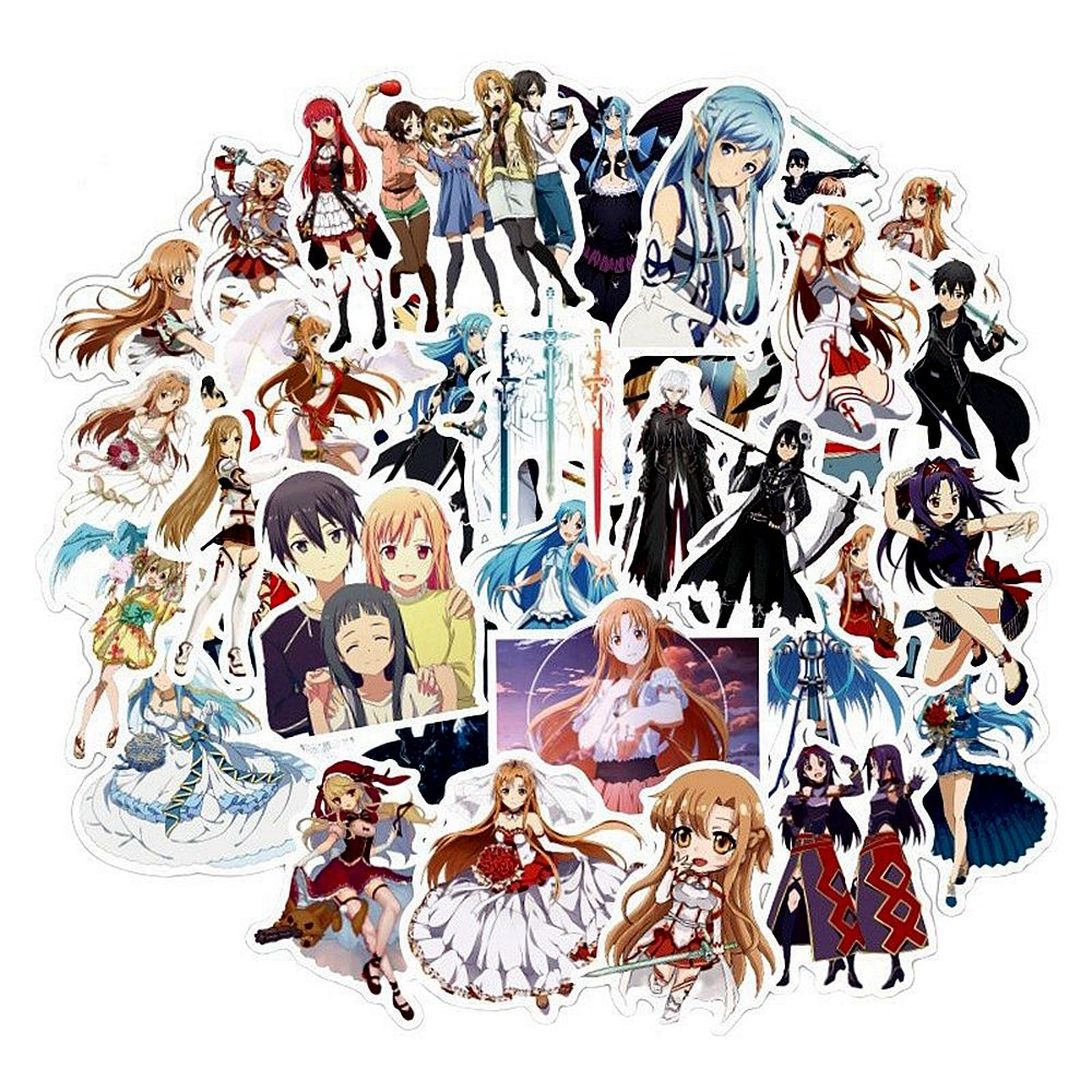 1 Pack Anime Sticker Sword Art - مراجعة Art Craft Online وسعره