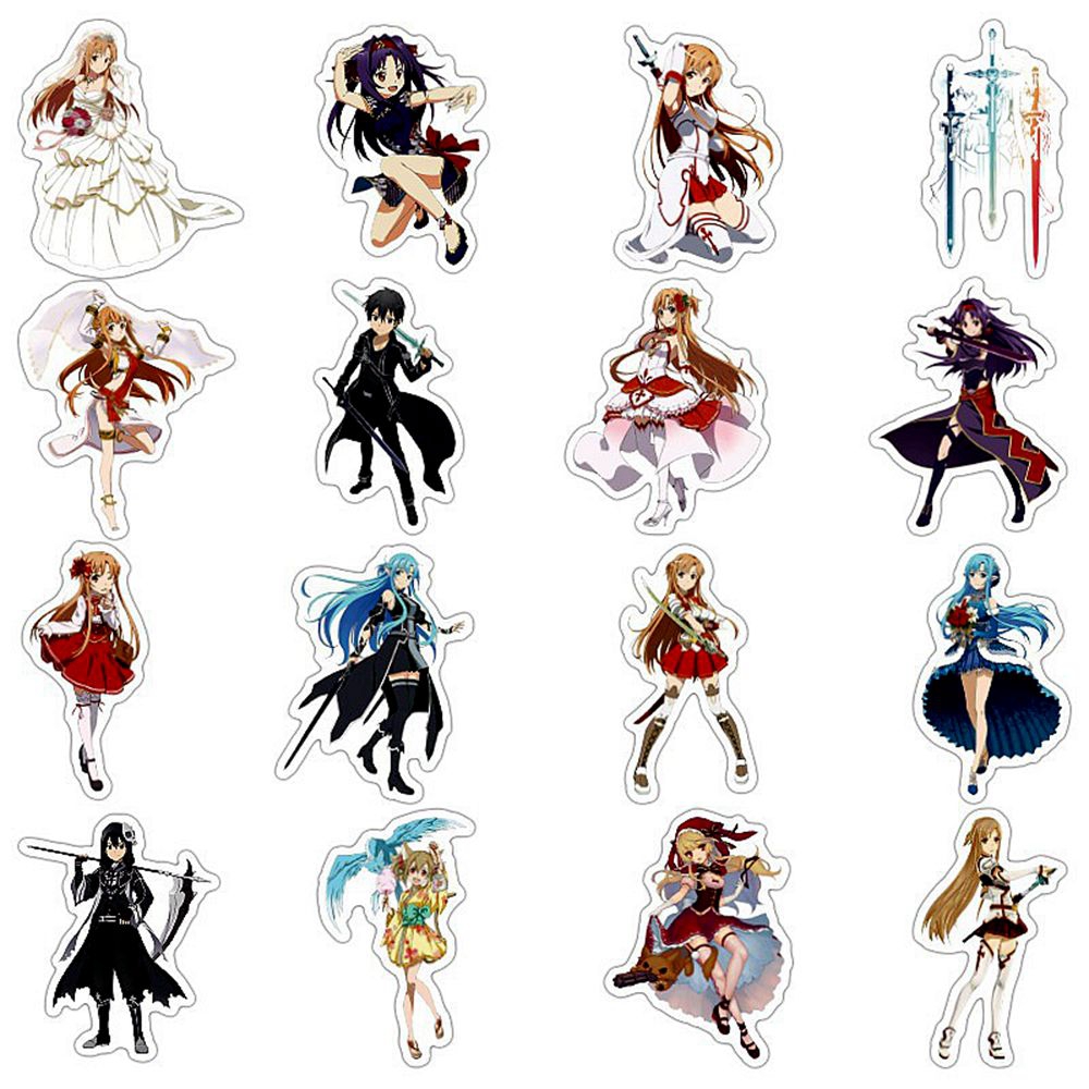1 Pack Anime Sticker Sword Art - مراجعة Art Craft Online وسعره