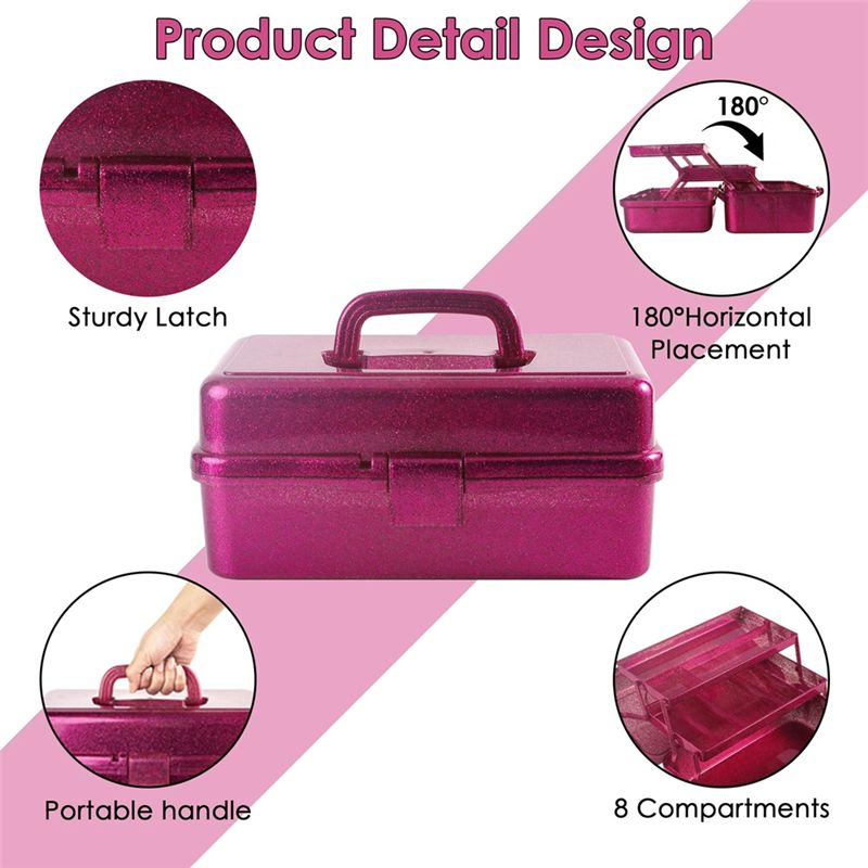 A93Z Glitter Pink & Craft Tool - مراجعة Art Craft Organizer وسعره