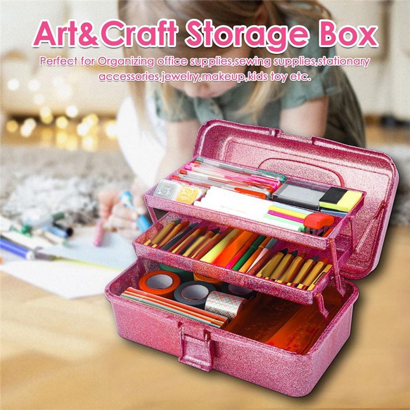 A93Z Glitter Pink & Craft Tool - مراجعة Art Craft Organizer وسعره