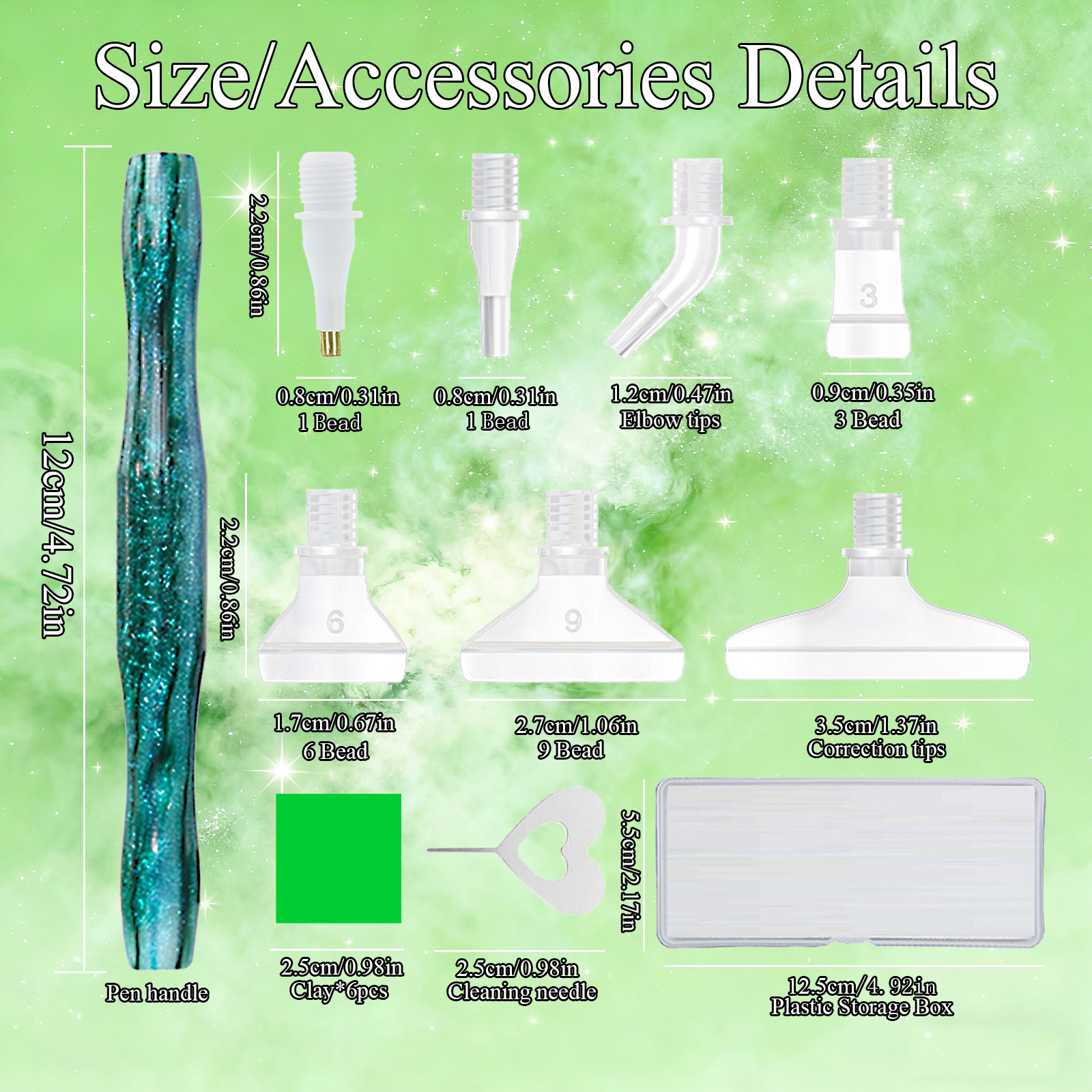 Diamond Paintbrush Set (Green) - مراجعة Art Craft Tools وسعره
