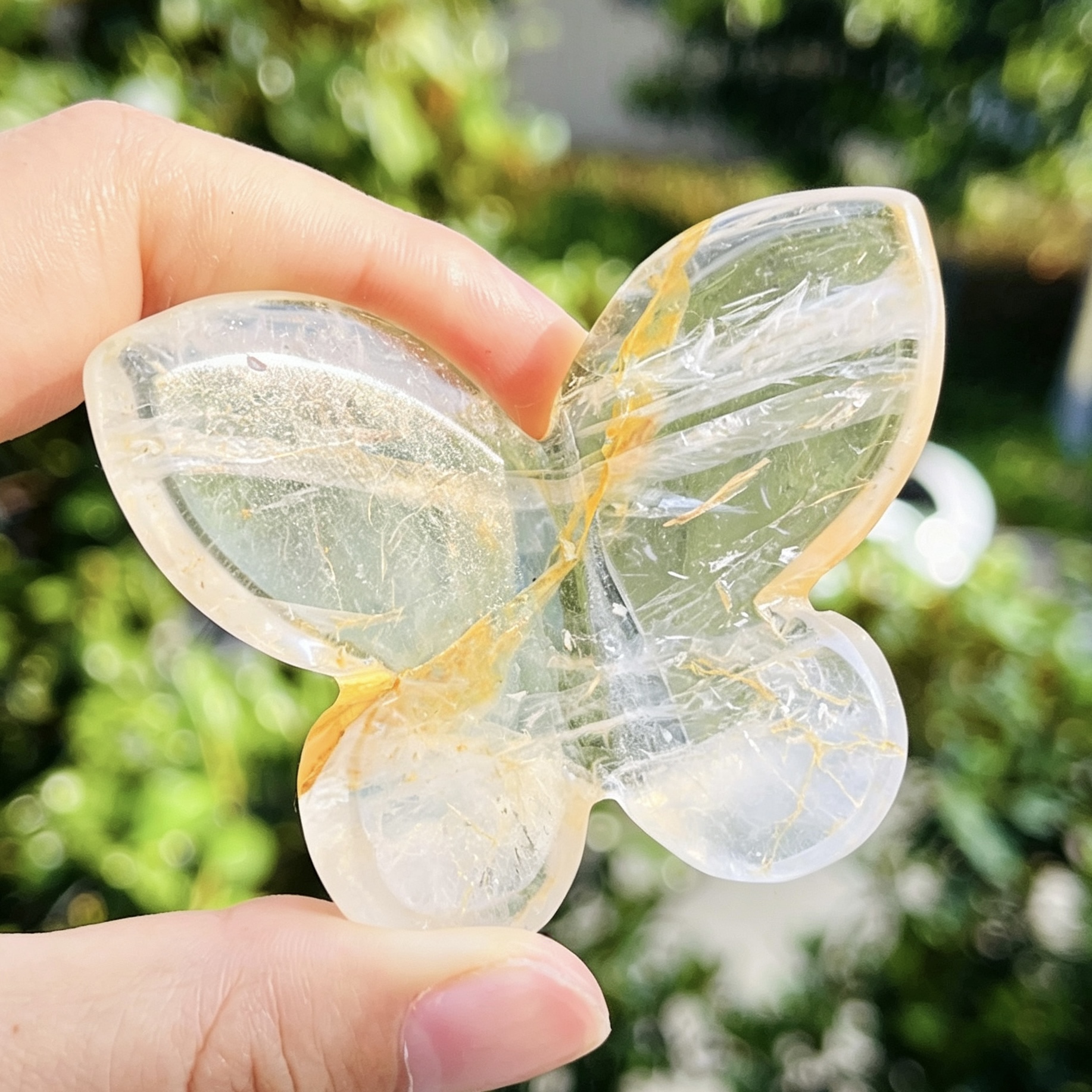 1pc Hand-Carved 3D Crystal But - مراجعة Art And Craft For Mother'S Day وسعره