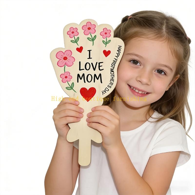 L9NB Wooden Hand Painted Flowe - مراجعة Art And Craft For Mother'S Day وسعره