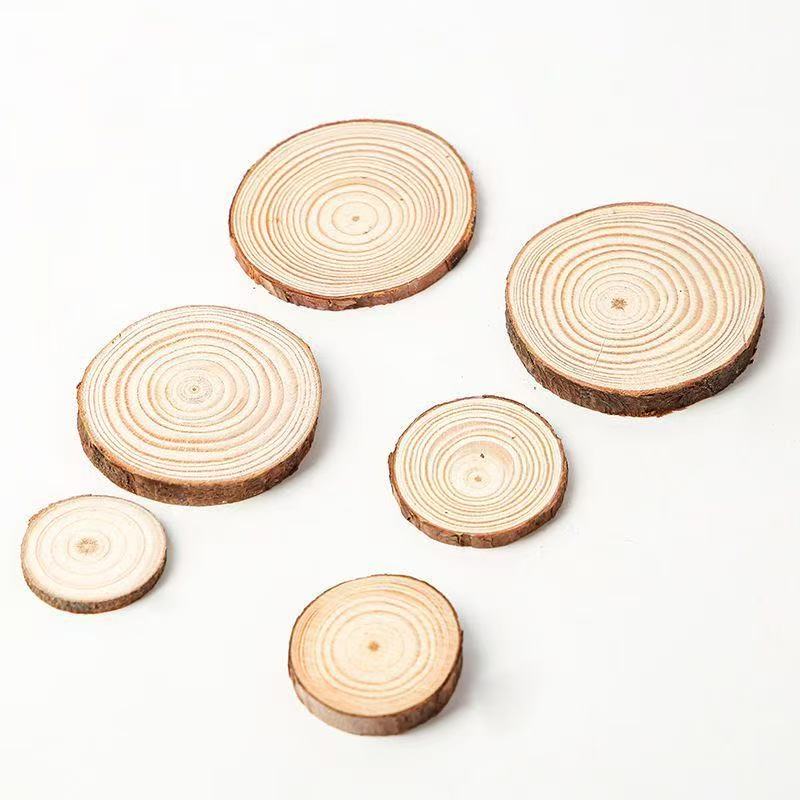 1-30Pcs Natural Pine Wood Slic - مراجعة Art Craft Tree وسعره