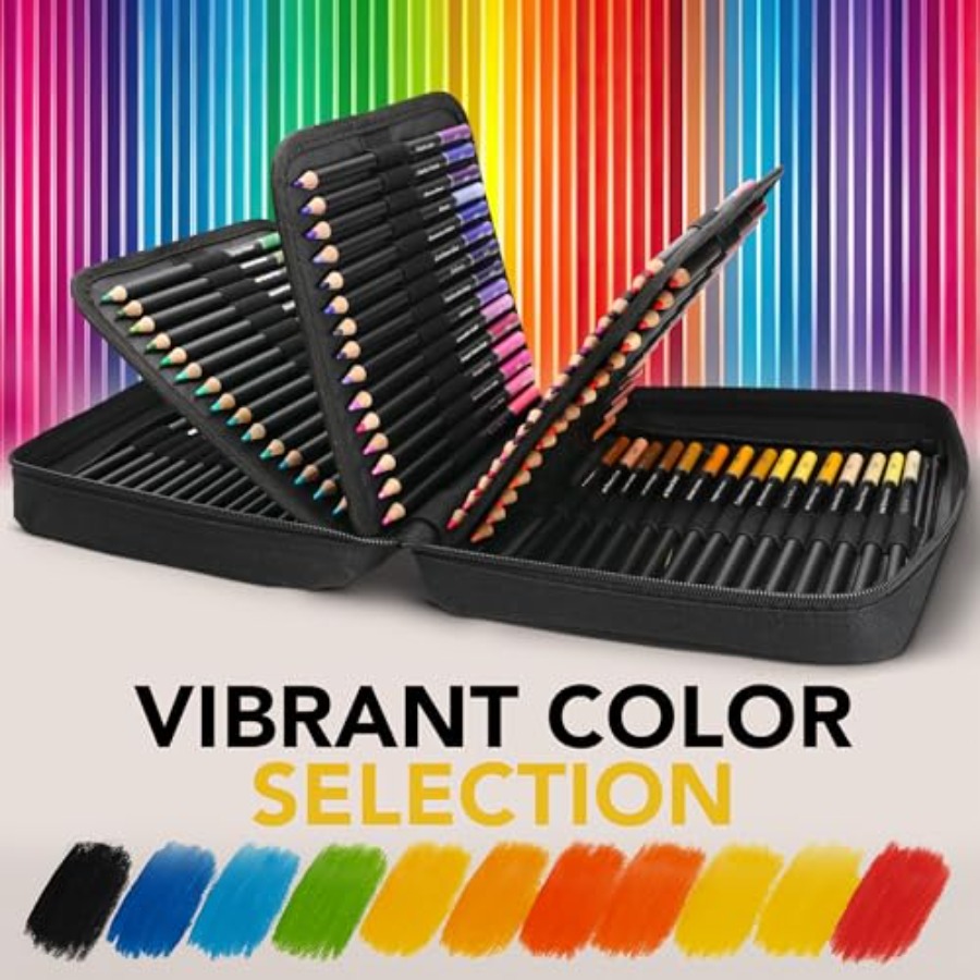 120 Coloring Pencils Zipper-Ca - مراجعة Colored Pencil Professional وسعره