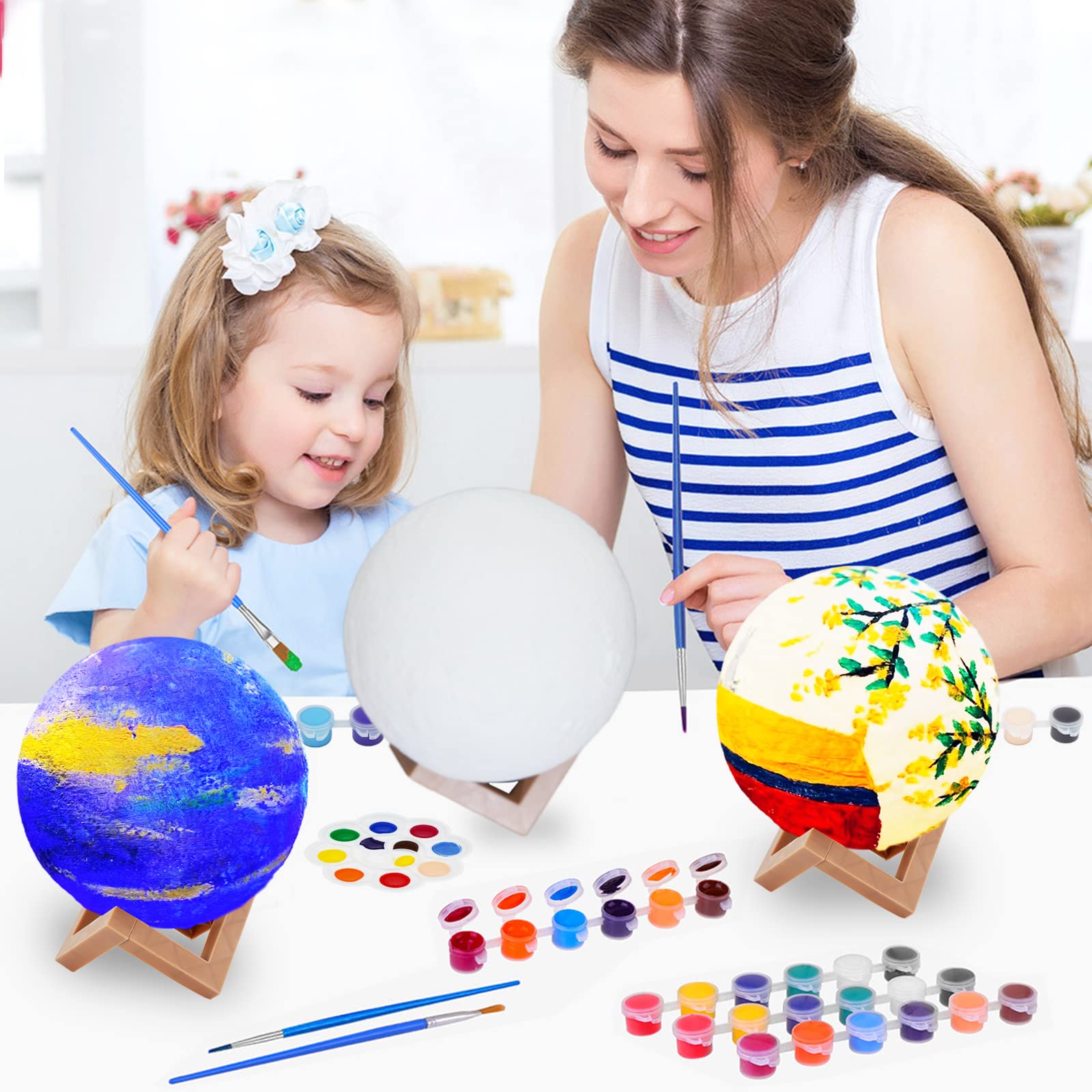 Paint Your Own Moon Lamp Kit C - مراجعة Art Craft Night وسعره