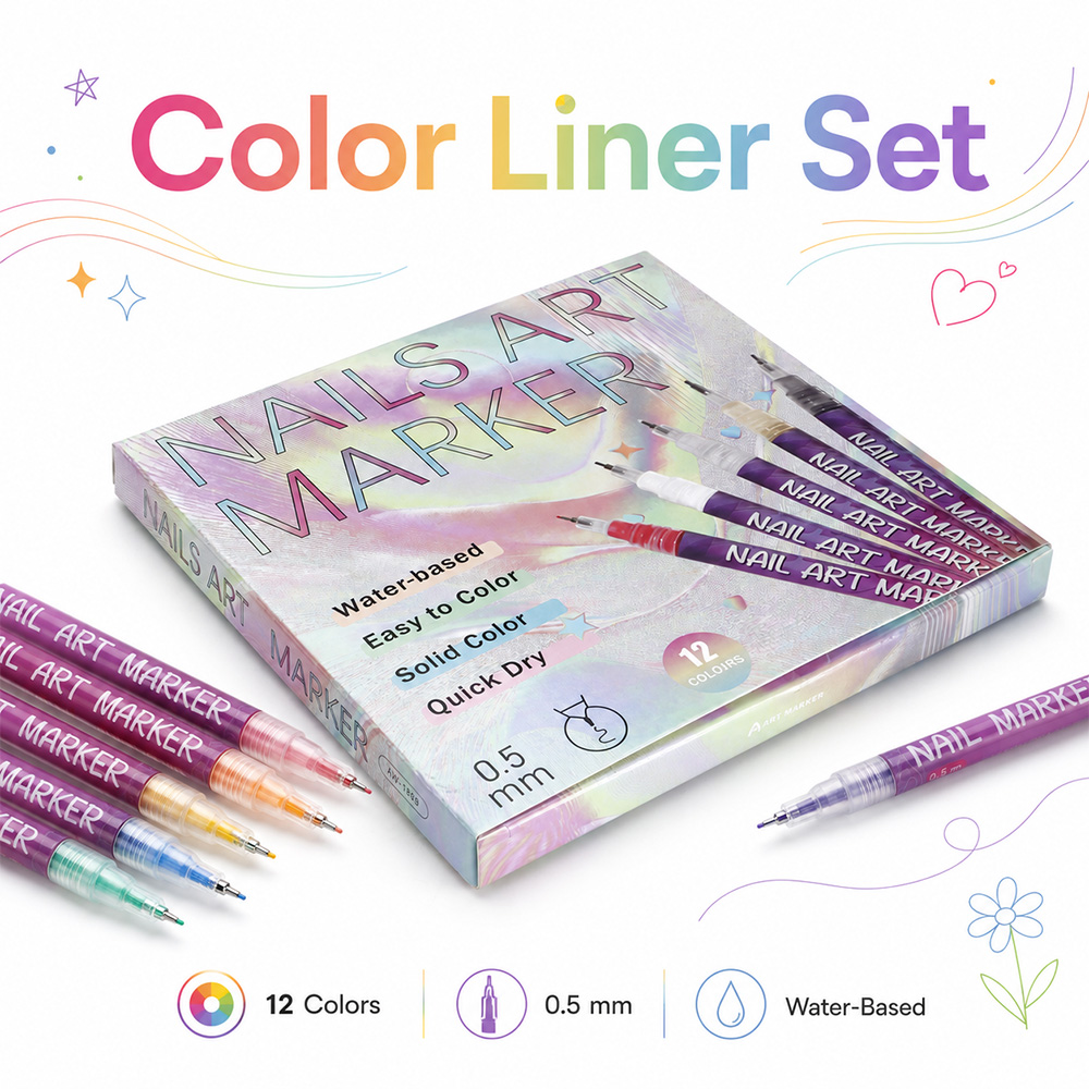 12Pcs Fine Line Marker Pen Set - مراجعة Illustration Marker Set وسعره