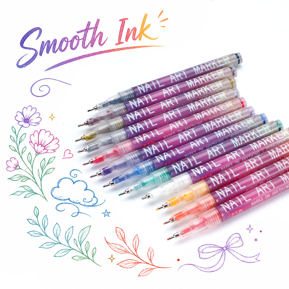 12Pcs Fine Line Marker Pen Set - مراجعة Illustration Marker Set وسعره