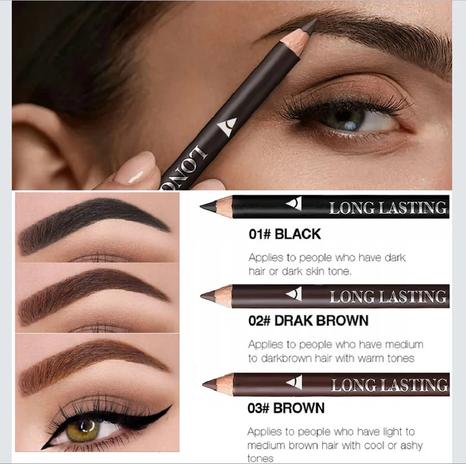 6/12Pcs Eye Brow Pencil Waterp - مراجعة Colored Pencil Professional وسعره