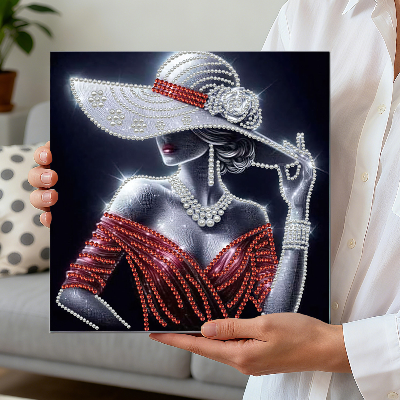 Elegant Lady Full 5D DIY Pearl - مراجعة Art Craft Gift Ideas وسعره