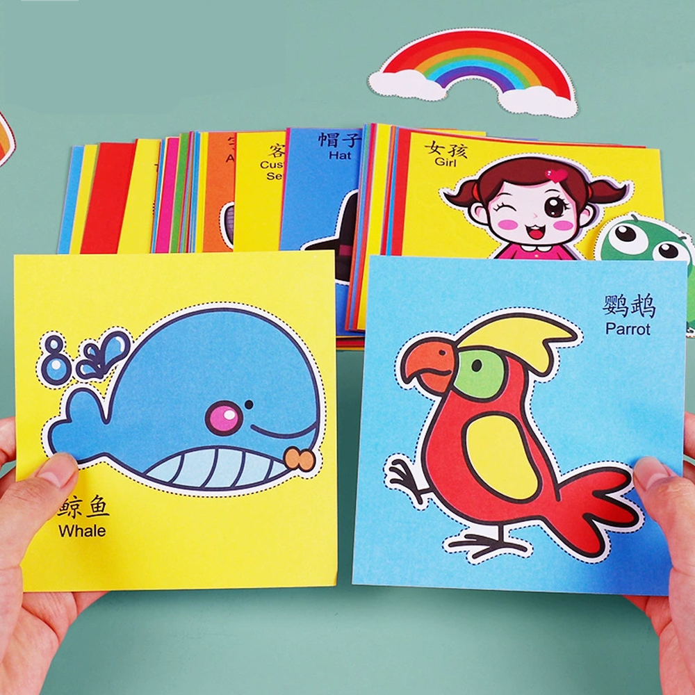 90 Sheets Kids Paper Cutting B - مراجعة Art And Craft Vegetable وسعره