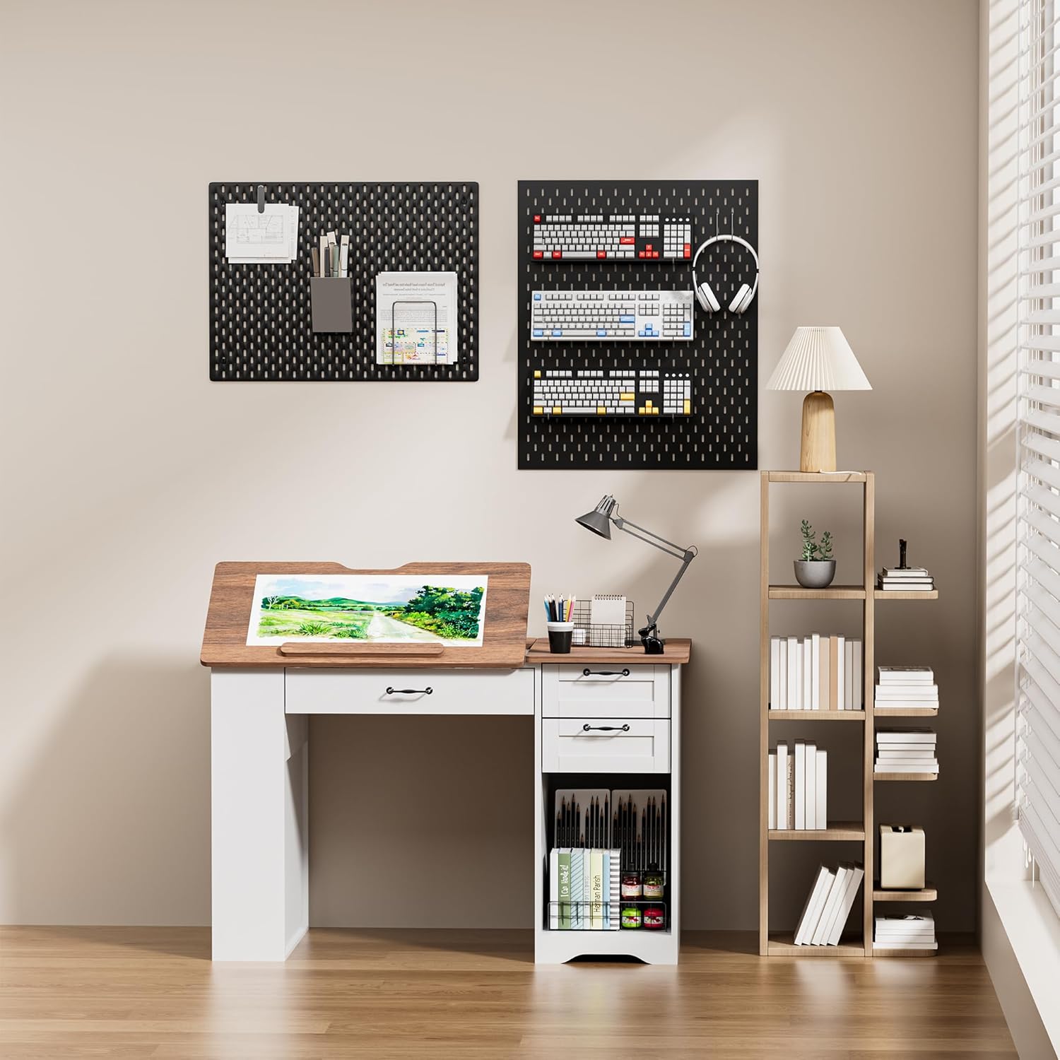 Drafting Table with Storage Ca - مراجعة Art & Craft Village Pondicherry وسعره