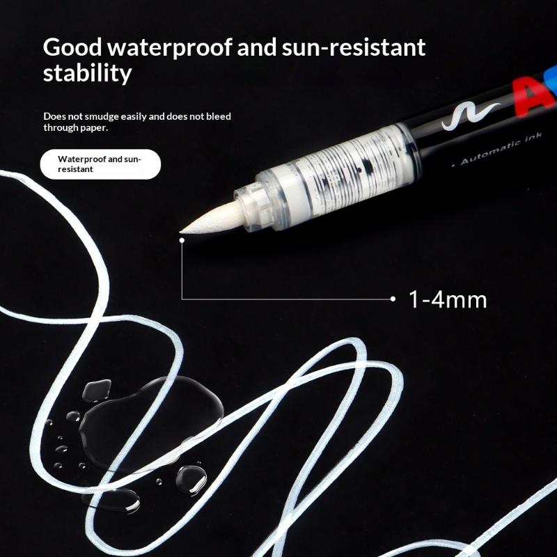 8pcs Black And White Acrylic P - مراجعة Illustration Marker Set وسعره