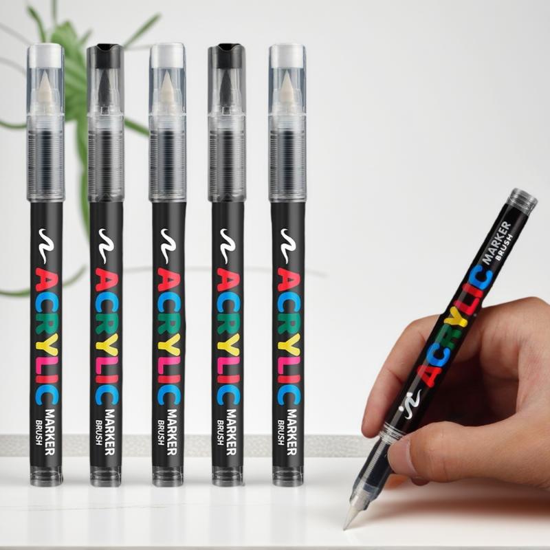 8pcs Black And White Acrylic P - مراجعة Illustration Marker Set وسعره
