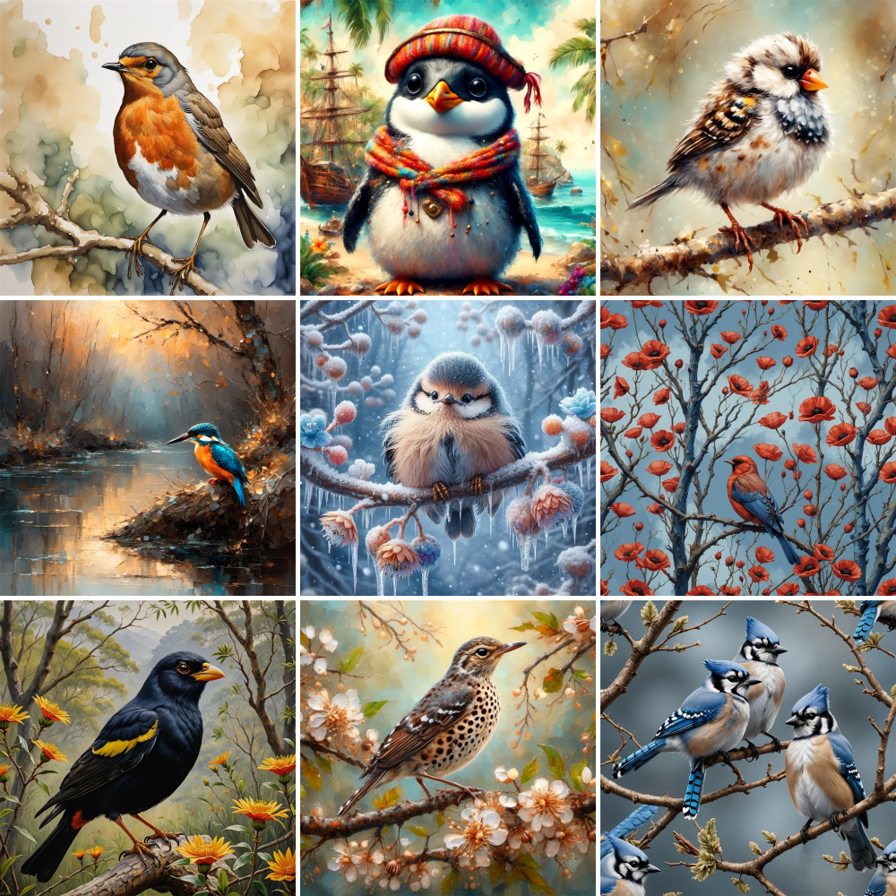 Bird Penguin Kingfisher Paint  - مراجعة Art Craft Gift Ideas وسعره