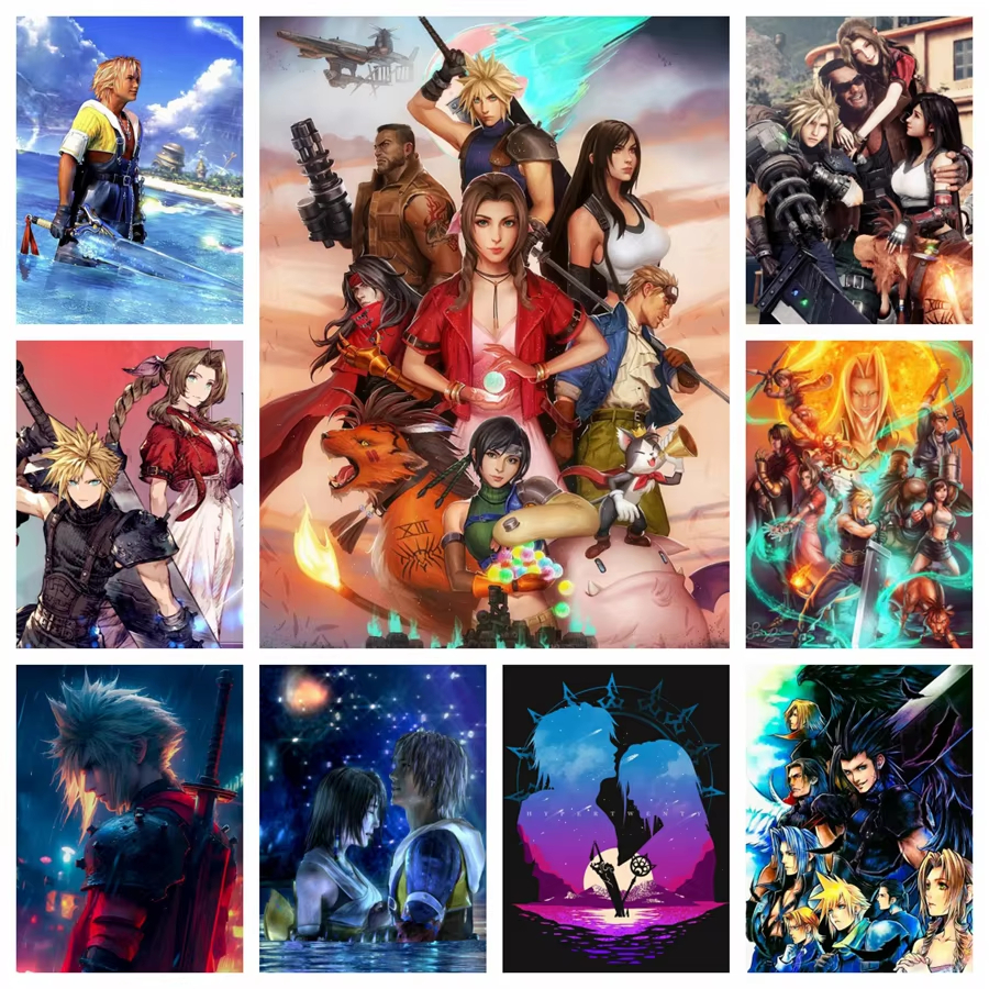 Final Fantasy Game Cartoon Des - مراجعة Art And Craft Numbers وسعره