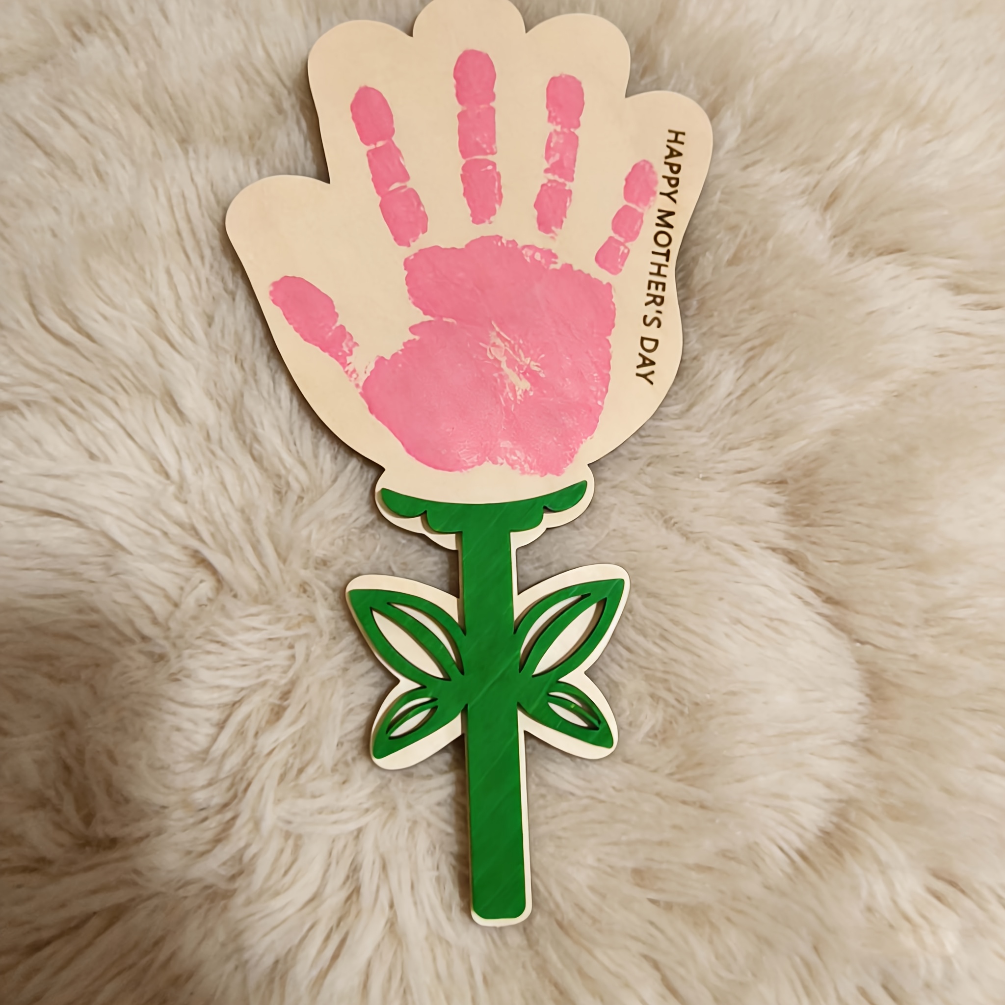 Mother’s Day Wooden Handprint  - مراجعة Art And Craft For Mother'S Day وسعره