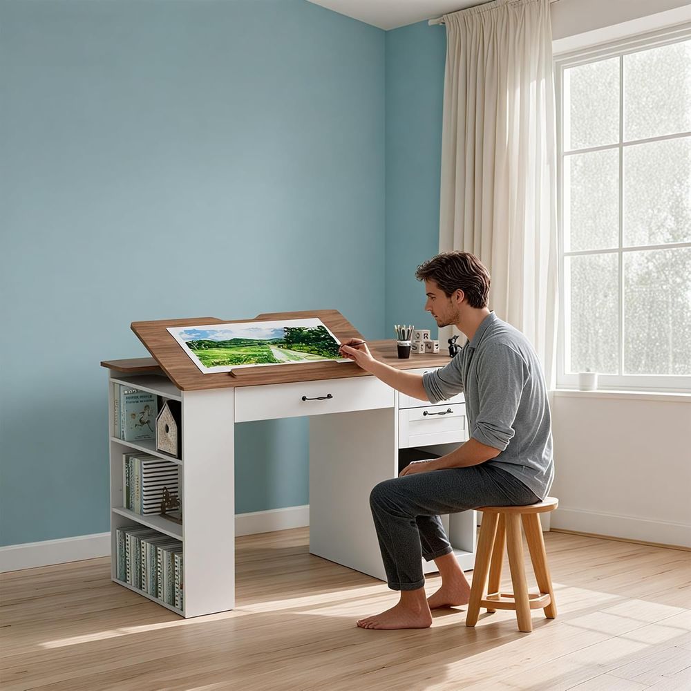Drating Table with Storage Cab - مراجعة Art & Craft Village Pondicherry وسعره