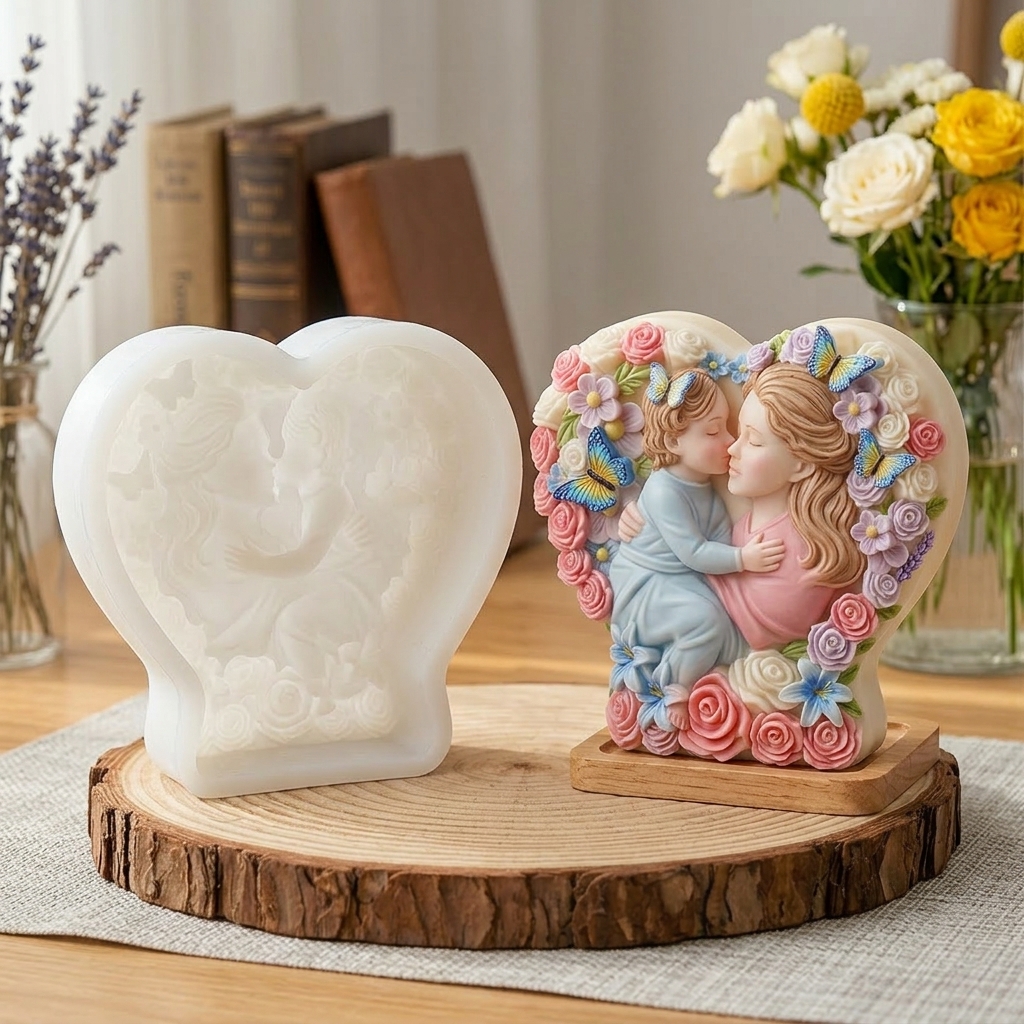 3D Mother Childs Silicone Mold - مراجعة Art And Craft For Mother'S Day وسعره