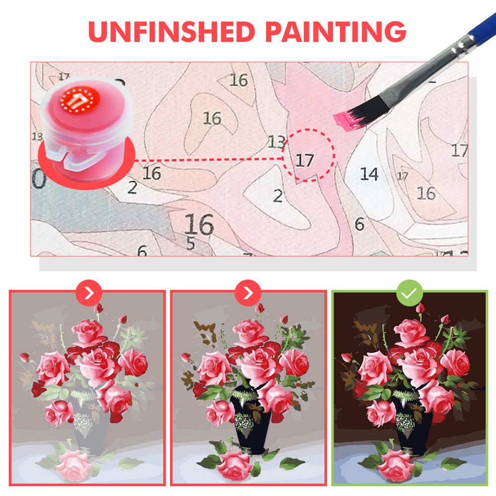 Portrait Girl Flowers Paint By - مراجعة Art Craft Gift Ideas وسعره