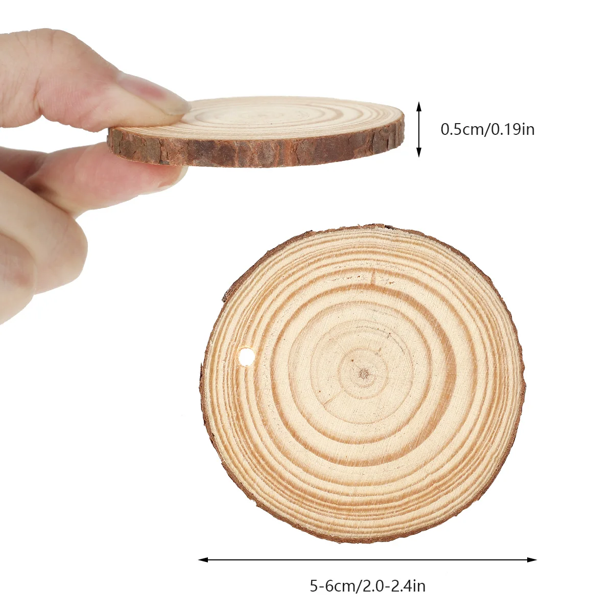 30pcs Natural Wood Slices Craf - مراجعة Art Craft Tree وسعره