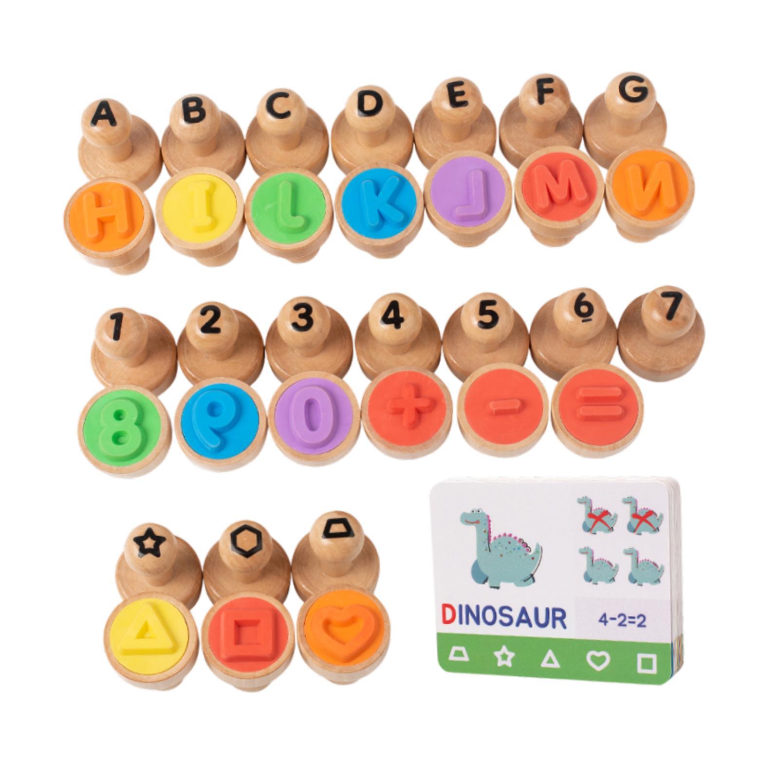 Wooden Alphabet Number Stamp E - مراجعة Art And Craft Numbers وسعره