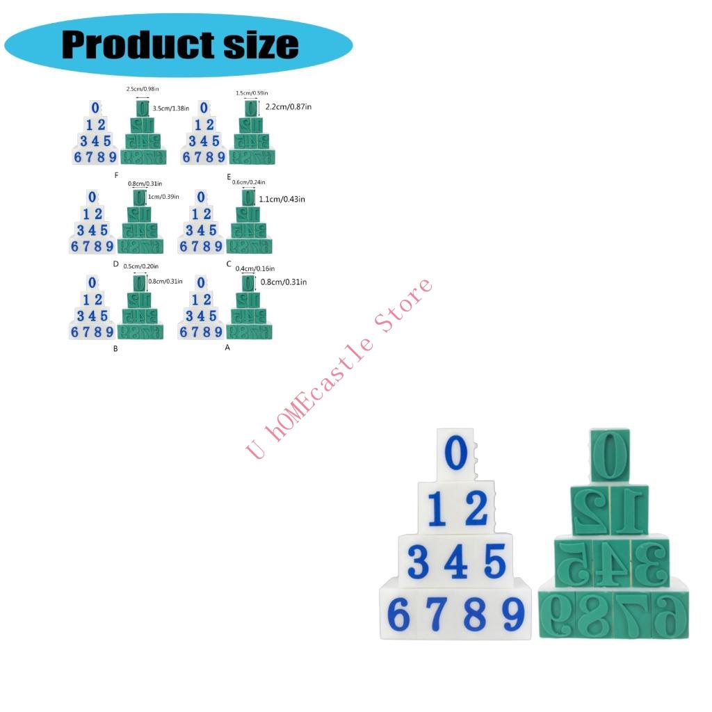 63HF Set of 10 Number Stamp Fo - مراجعة Art Craft Description وسعره