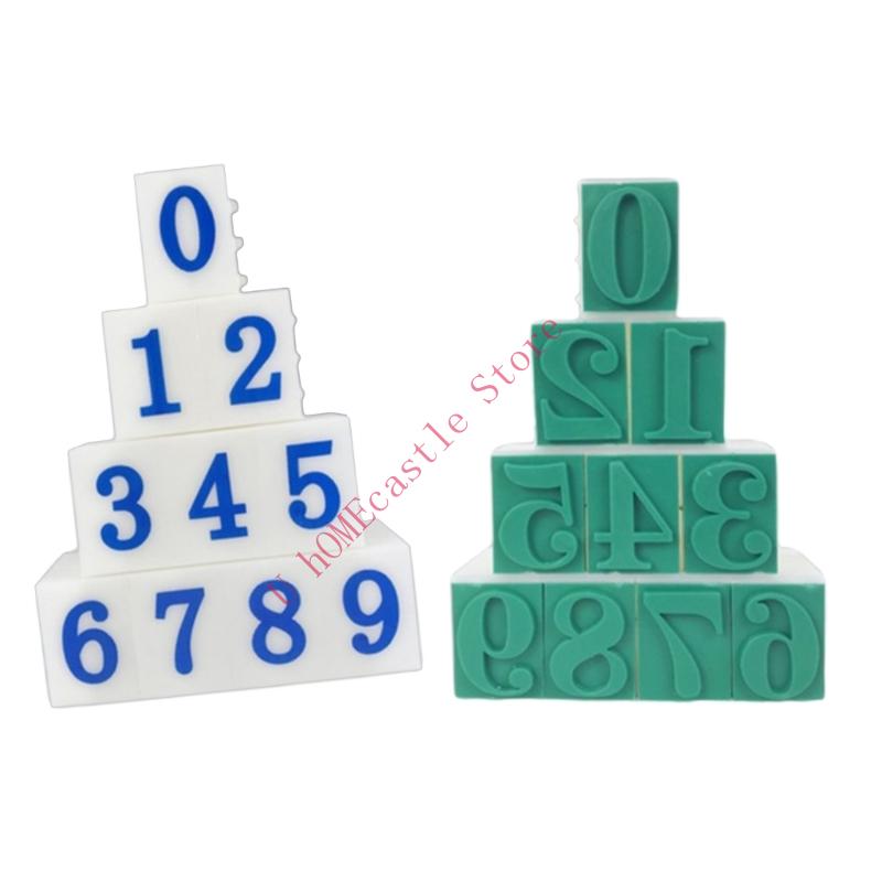 63HF Set of 10 Number Stamp Fo - مراجعة Art Craft Description وسعره