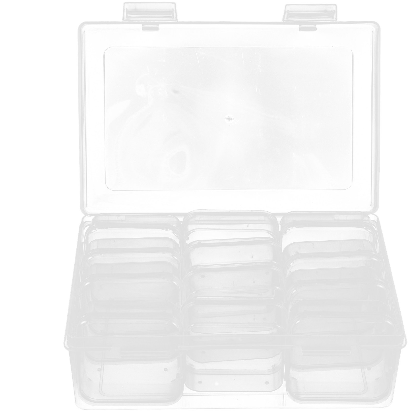 12Pcs Clear Plastic 12-Compart - مراجعة Art Craft Organizer وسعره