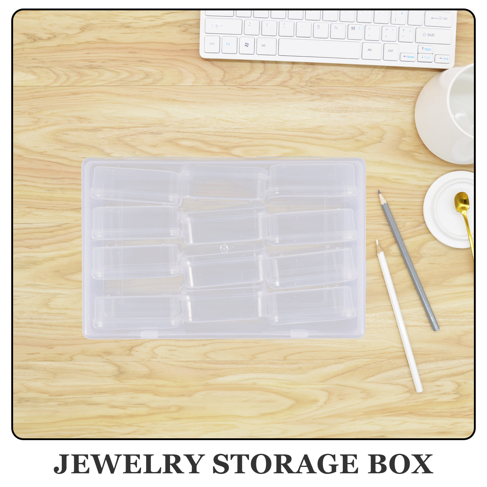 12Pcs Clear Plastic 12-Compart - مراجعة Art Craft Organizer وسعره