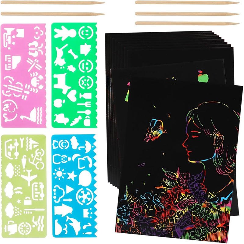 Scratch Paper Art Set, Black C - مراجعة Craft Art Set وسعره