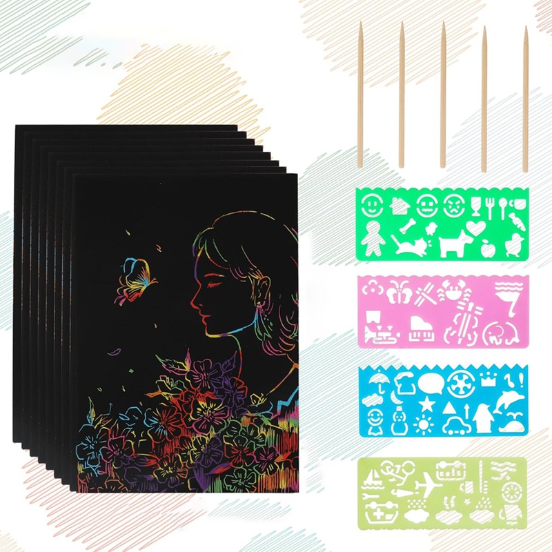 Scratch Paper Art Set, Black C - مراجعة Craft Art Set وسعره