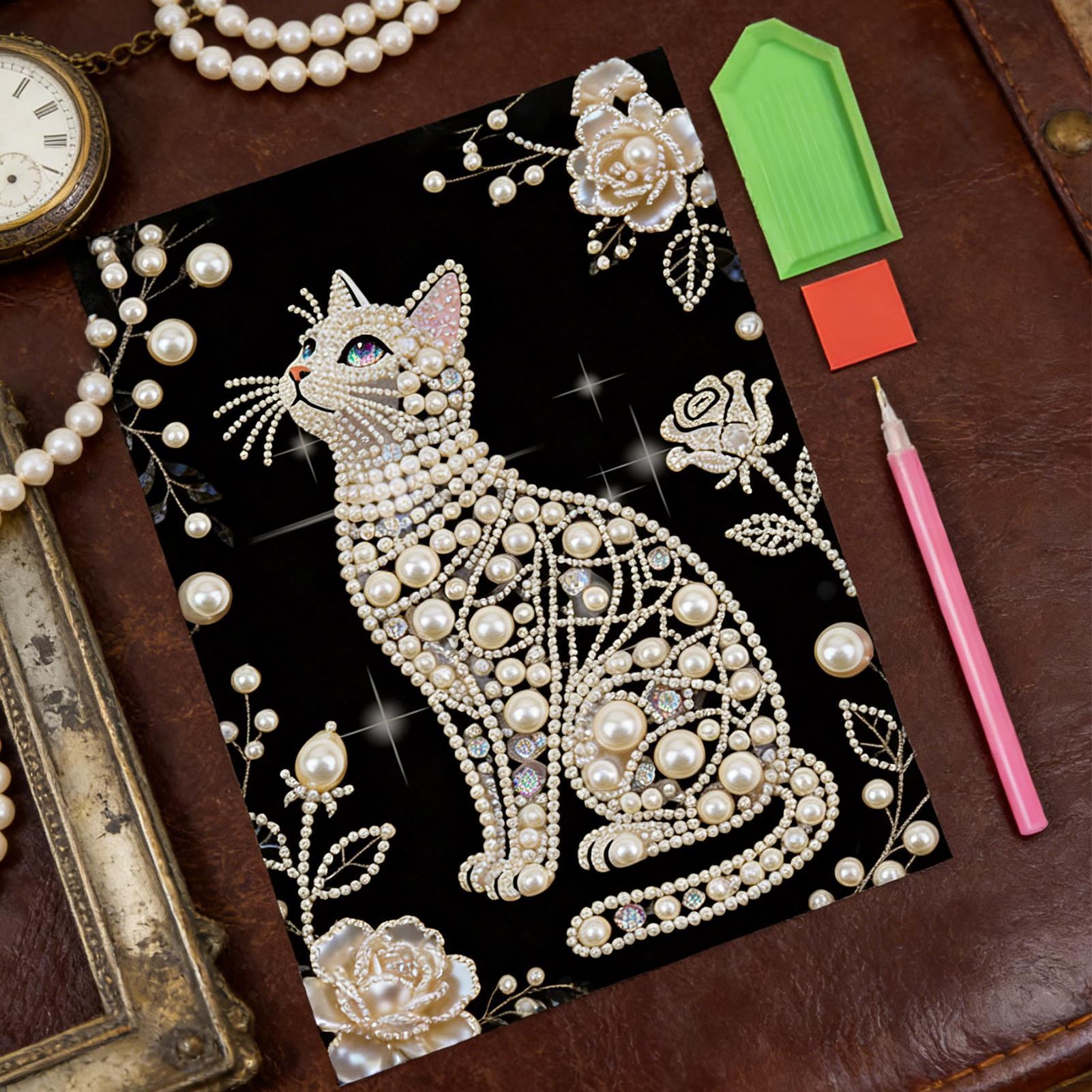 Cat Shape Pearl Painting Kits  - مراجعة Art And Craft For Mother'S Day وسعره