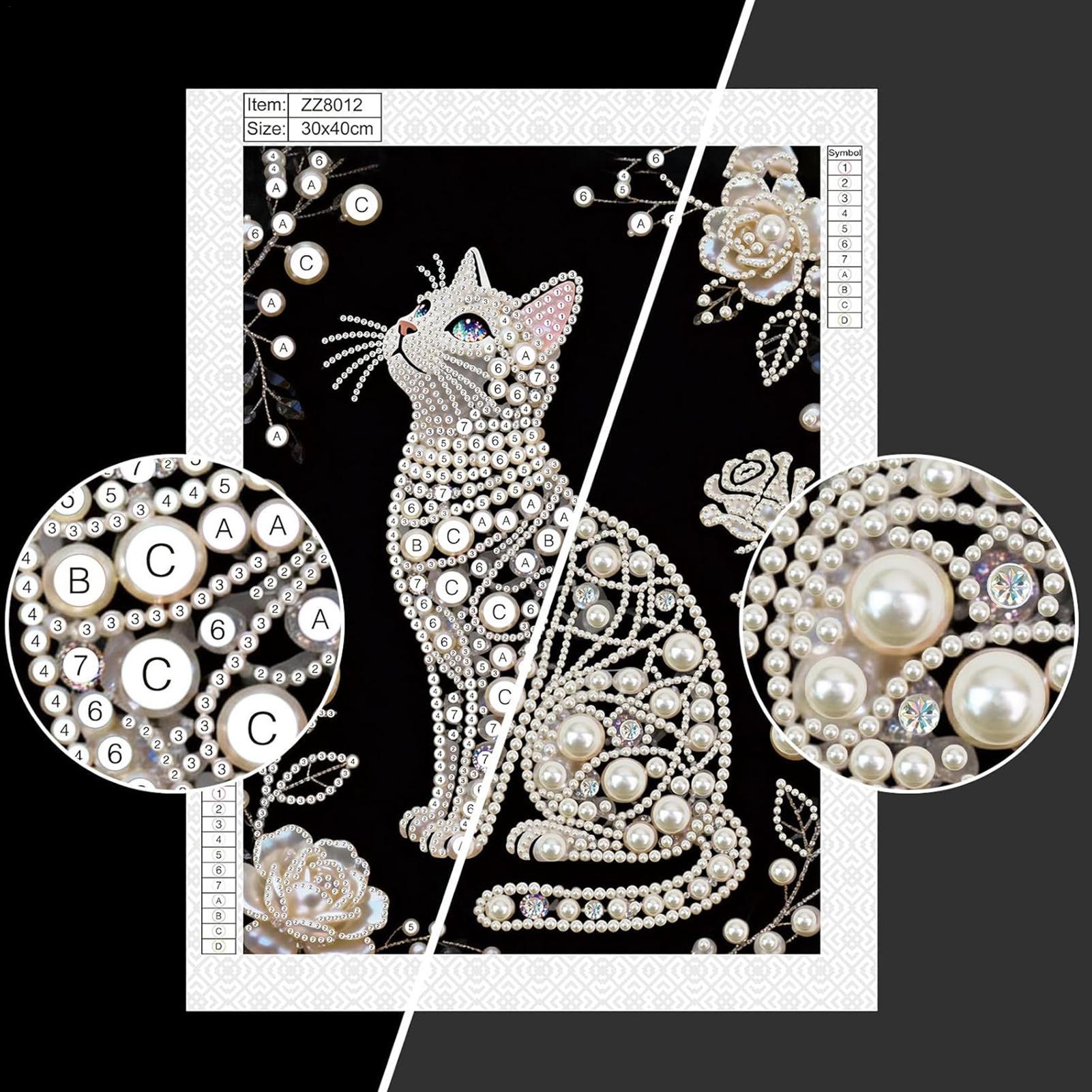 Cat Shape Pearl Painting Kits  - مراجعة Art And Craft For Mother'S Day وسعره
