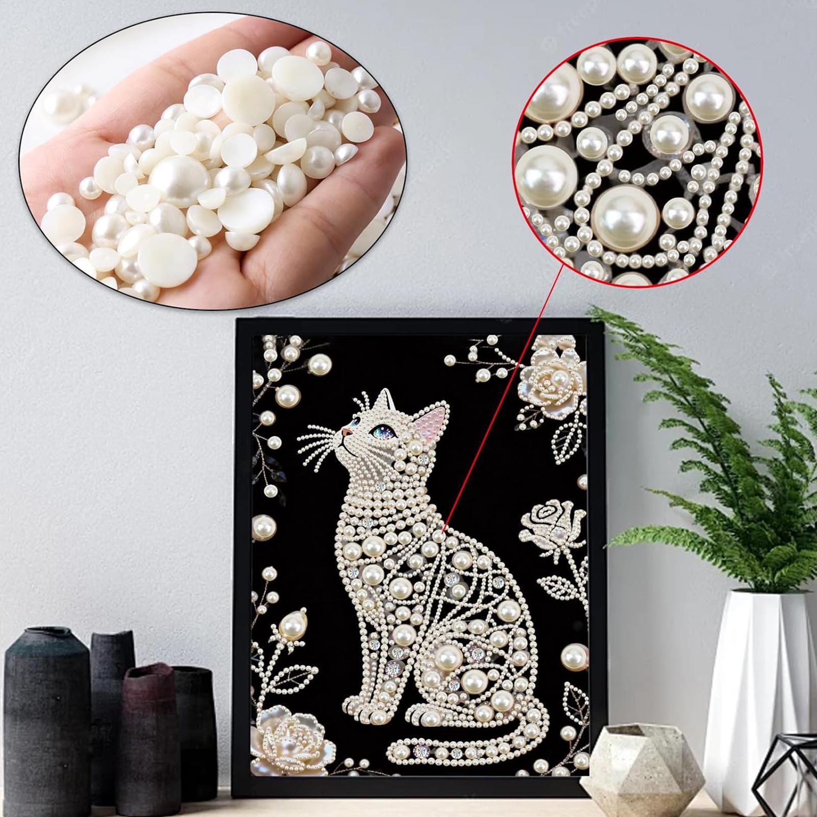 Cat Shape Pearl Painting Kits  - مراجعة Art And Craft For Mother'S Day وسعره