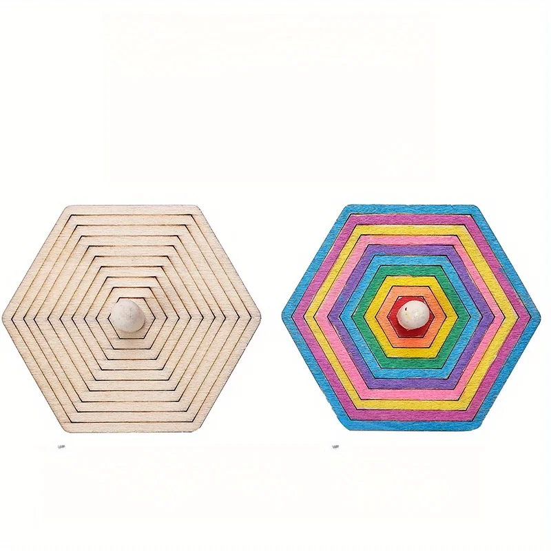 16pcs Wooden Spinning Top Craf - مراجعة Art Craft Gift Ideas وسعره