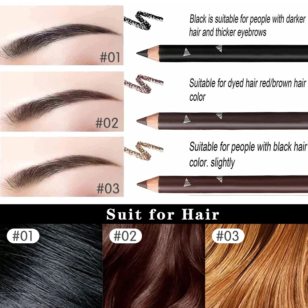 6/12Pcs Eye Brow Pencil Waterp - مراجعة Colored Pencil Professional وسعره