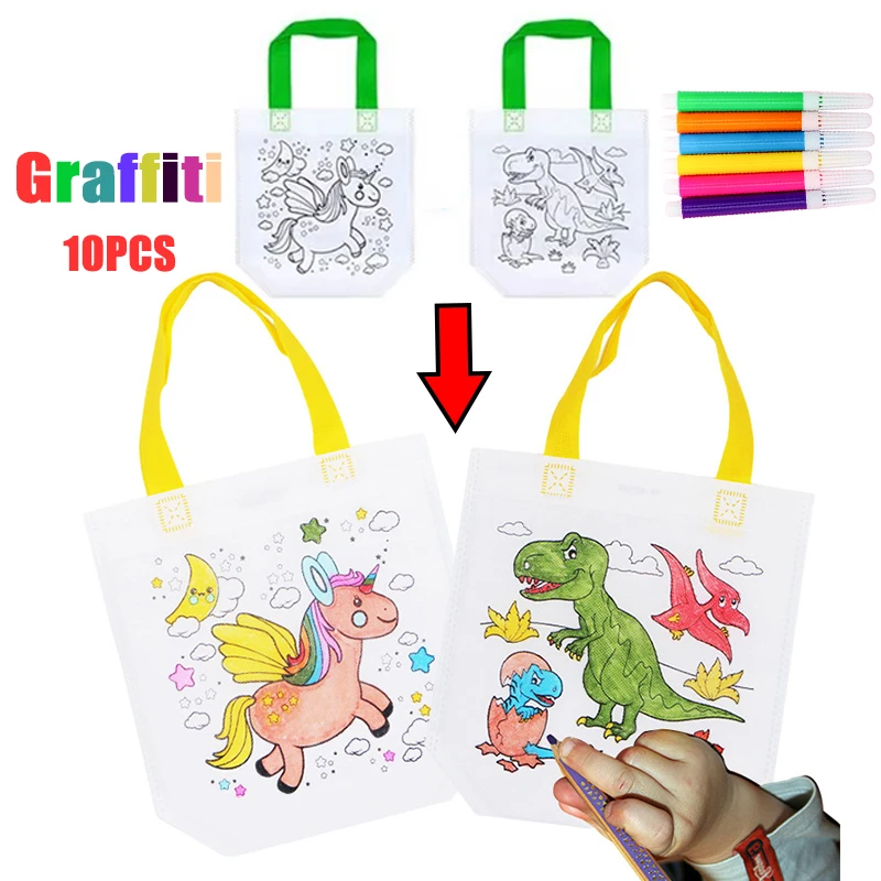 1-10pcs Sets DIY Graffiti Bag  - مراجعة Illustration Marker Set وسعره