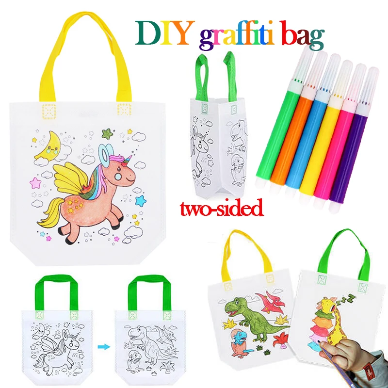 1-10pcs Sets DIY Graffiti Bag  - مراجعة Illustration Marker Set وسعره