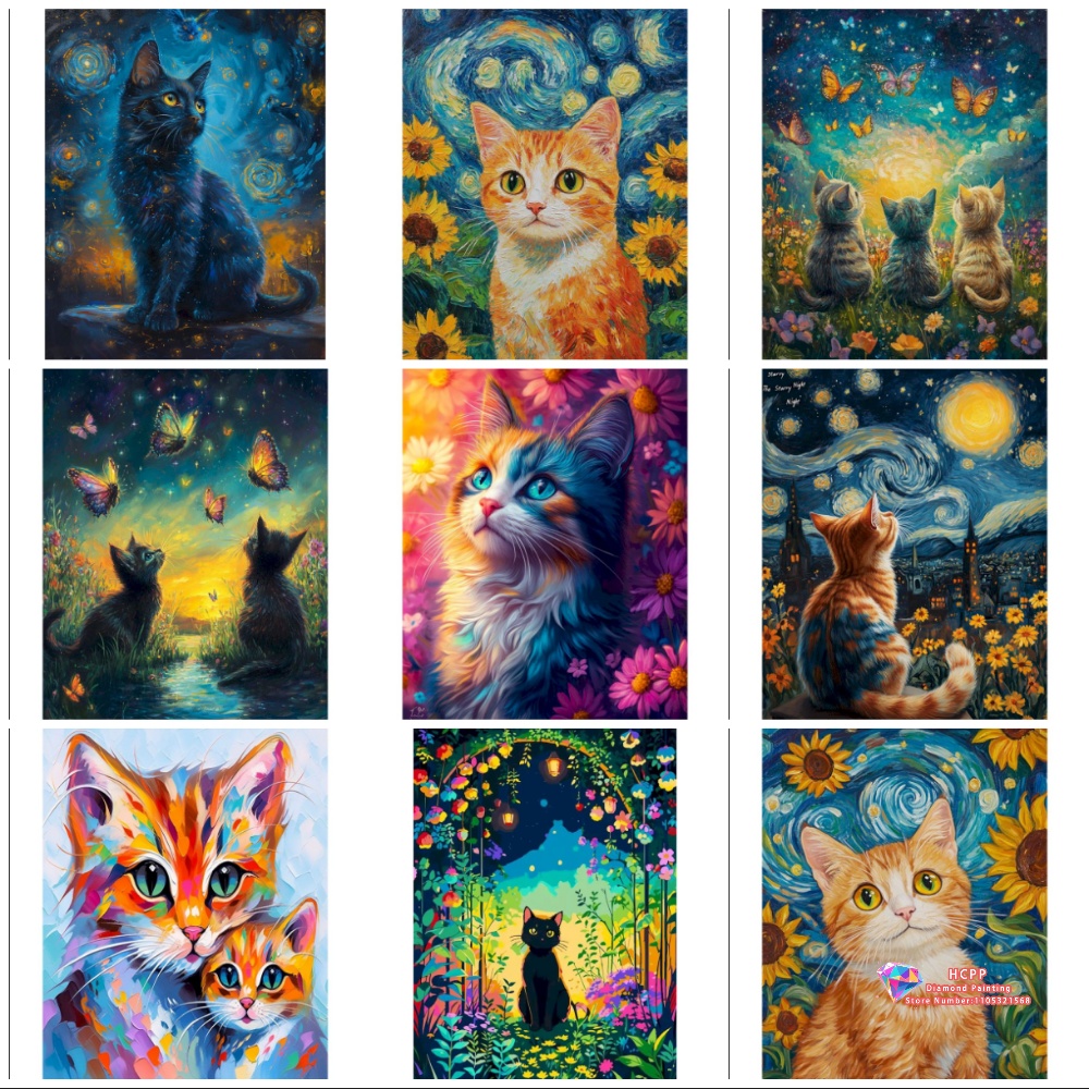 Cat Animal Diamond Painting Ki - مراجعة Art Craft Night وسعره
