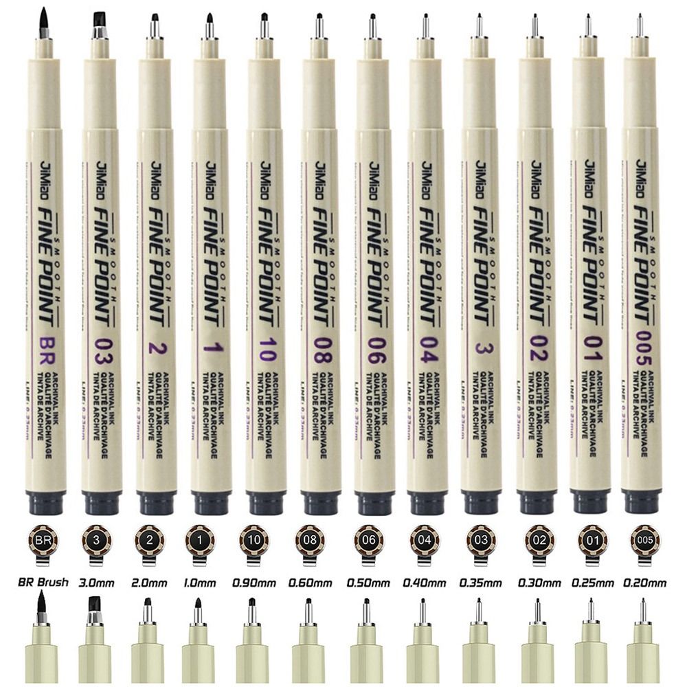 1Pcs Micron Ink Marker Pen Hoo - مراجعة Illustration Marker Set وسعره