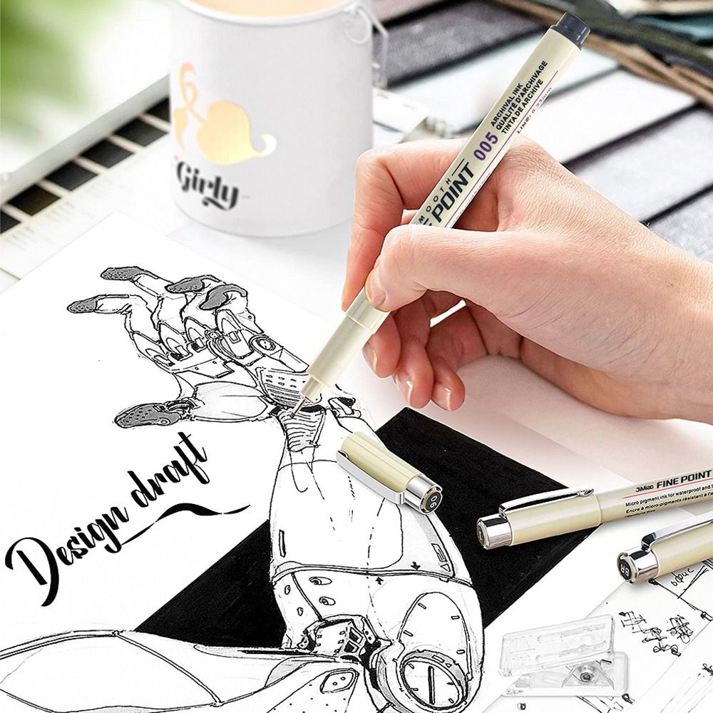 1Pcs Micron Ink Marker Pen Hoo - مراجعة Illustration Marker Set وسعره