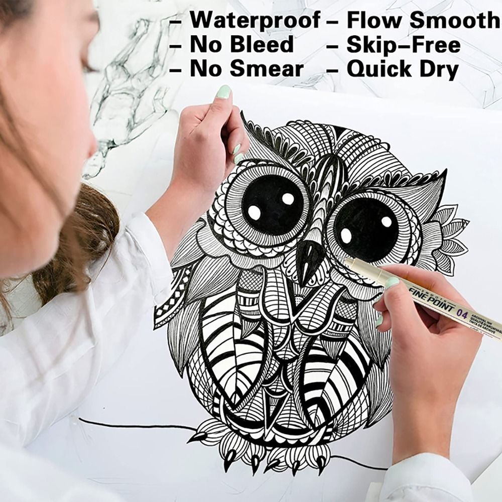 1Pcs Micron Ink Marker Pen Hoo - مراجعة Illustration Marker Set وسعره
