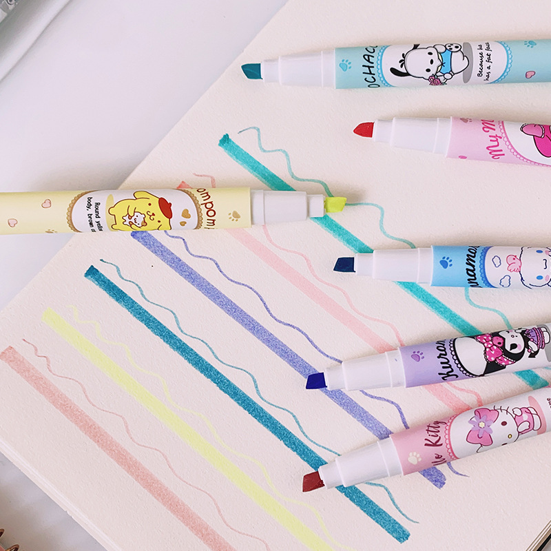 6Pcs Sanrio Hello Kitty Highli - مراجعة Illustration Marker Set وسعره
