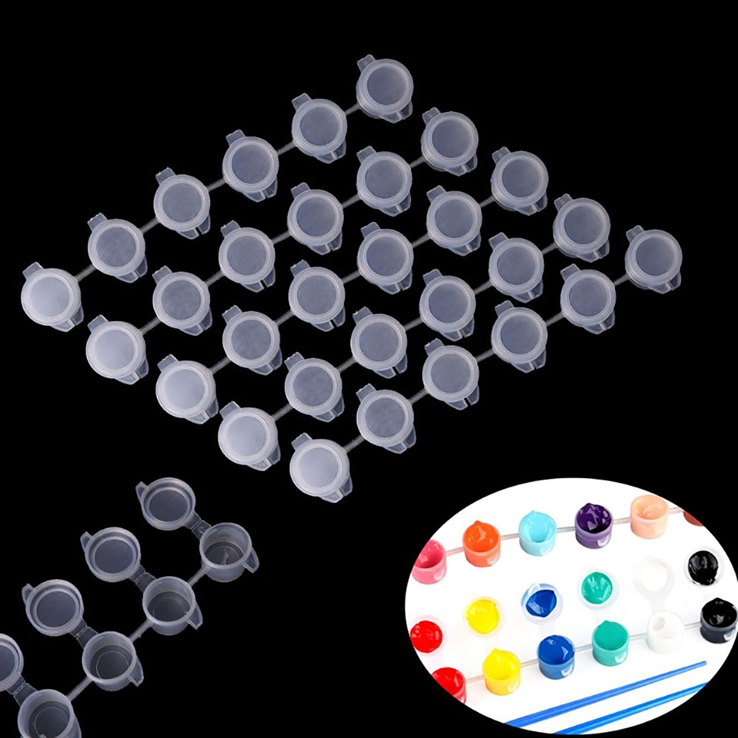 10strips 60pots Empty Paint St - مراجعة Art Craft Organizer وسعره